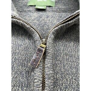 Eddie Bauer Pullover 1/4 Zip Men's XL Cotton Gray Sweater Thick